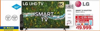 Carrefour Maxi Smart tv lg 60" 4k 60up7750 oferta