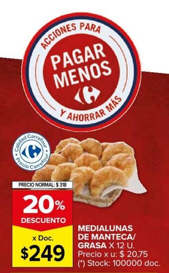 Carrefour Market Medialunas De Manteca/Grasa x 12u oferta