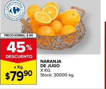 Carrefour Market Naranja De Jugo x kg oferta