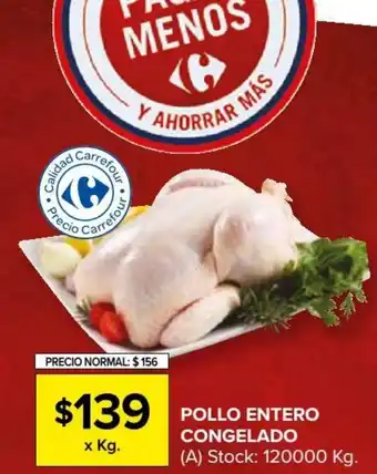 Carrefour Market Pollo entero congelado 120000 kg oferta