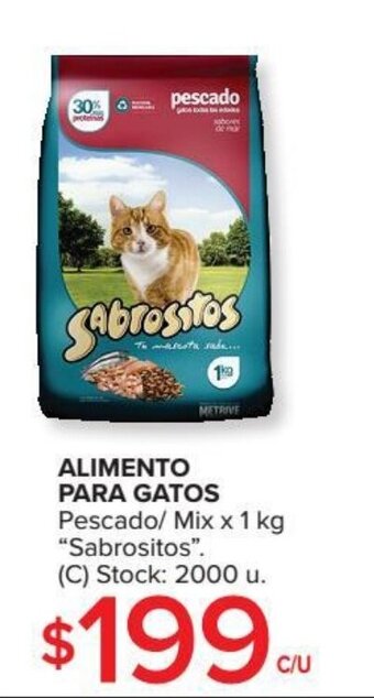 Carrefour Market Sabrositos Alimento Para Gatos Pescado/Mix x 1kg oferta
