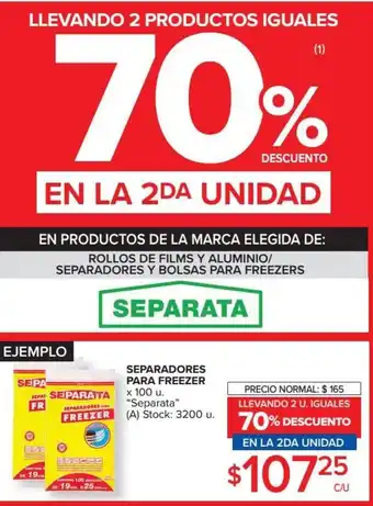 Separadores Para Freezer x 100u Separata