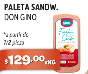 El Milagro Mayorista Paleta Sandw Don Gino oferta