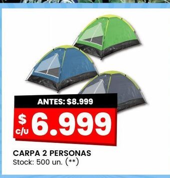 Changomas Carpa 2 personas oferta