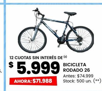 Changomas Bicicleta rodado 26 oferta