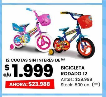 Changomas Bicicleta rodado 12 oferta