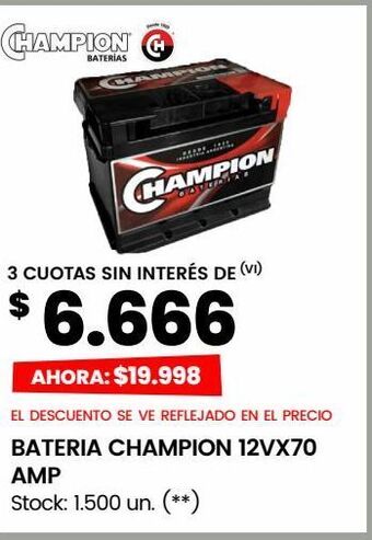 Changomas Batería champion oferta