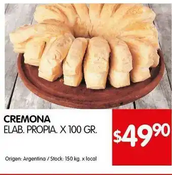 Disco Cremon Elab. Propia x 100gr oferta
