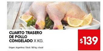 Disco Cuarto Trasero De Pollo Congelado oferta