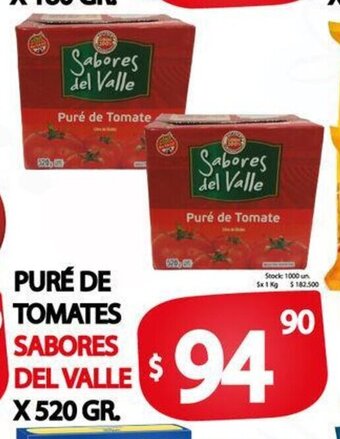 Supermercados Mariano Max Puré de Tomates Sabores Del Valle oferta