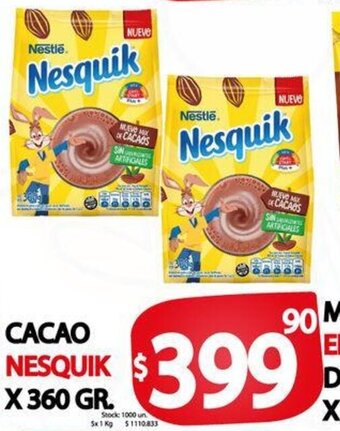 Supermercados Mariano Max Cacao Nesquik oferta