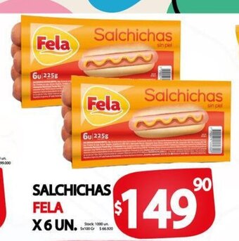 Supermercados Mariano Max Salchichas Fela oferta