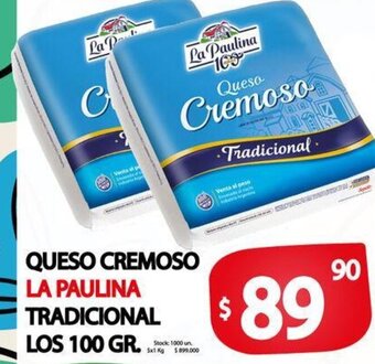 Supermercados Mariano Max Queso Cremoso La Paulina oferta