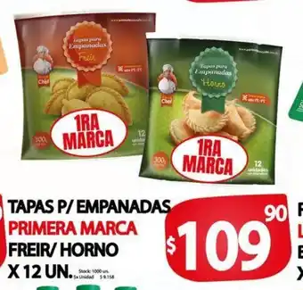 Supermercados Mariano Max Tapas P/Empanadas Primera Marca oferta