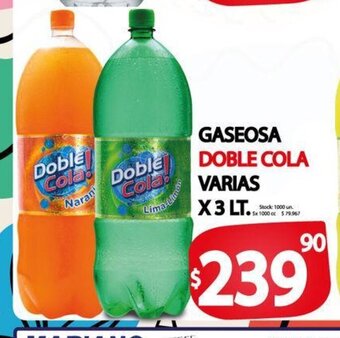 Supermercados Mariano Max Gaseosa Doble Cola oferta