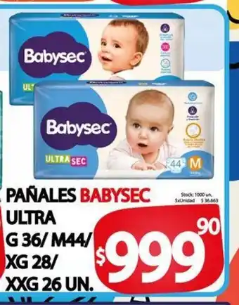 Supermercados Mariano Max Pañales Babysec oferta