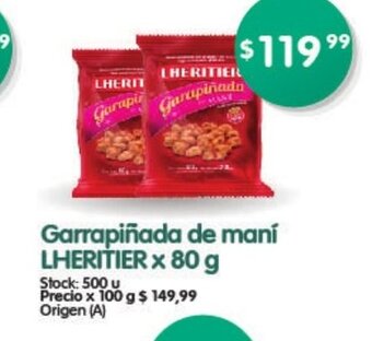 Supermercados Buenos Días Garrapiñada De Maní Lheritier x 80g oferta