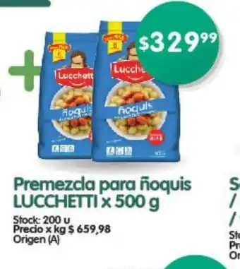 Supermercados Buenos Días Premezcla Para Ñoquis Lucchetti x 500g oferta