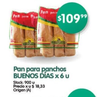 Supermercados Buenos Días Pan Para Panchos Buenos Días x 6u oferta