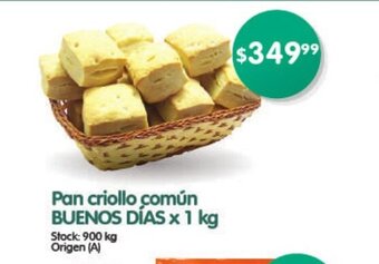 Supermercados Buenos Días Pan Criollo Común Buenos Días x 1kg oferta