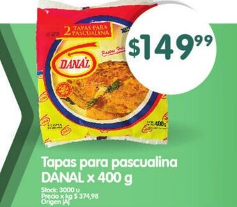 Supermercados Buenos Días Tapas para Pascualina Danal x 400 g oferta