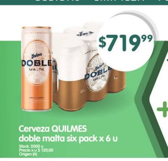 Supermercados Buenos Días Cerveza Quilmes Doble Malta Six Pack x 6u oferta