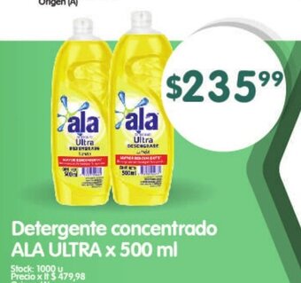 Supermercados Buenos Días Detergente Concentrado Ala Ultra x 500ml oferta