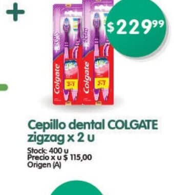 Supermercados Buenos Días Cepillo Dental Colgate Zigzag x 2u oferta