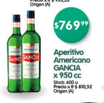 Supermercados Buenos Días Aperitivo Americano Gancia x 950cc oferta