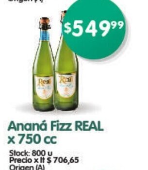 Supermercados Buenos Días Ananá Fizz Real x 750cc oferta