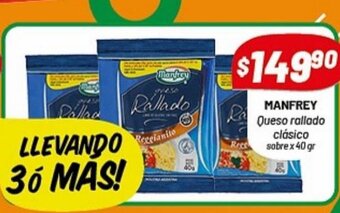 Almacor Manfrey Queso Rallado Clásico oferta