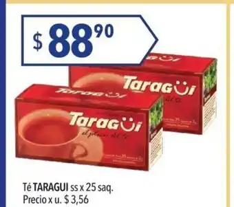 Hergo Té Taragui ss x 25 saq. oferta