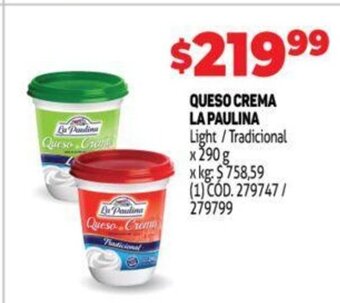 Makro Queso Crema La Paulina oferta