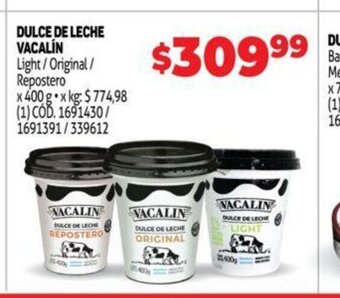 Makro Dulce de Leche Vacalín oferta