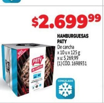 Makro Hamburguesas Paty oferta