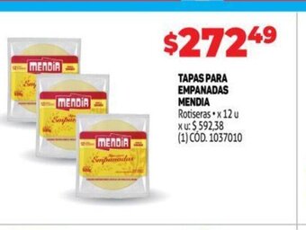 Makro Tapas Para Empanadas Mendia oferta