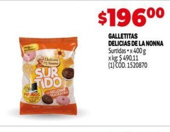 Makro Galletitas Delicias de La Nonna oferta