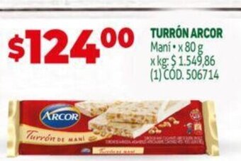 Makro Turrón Arcor oferta