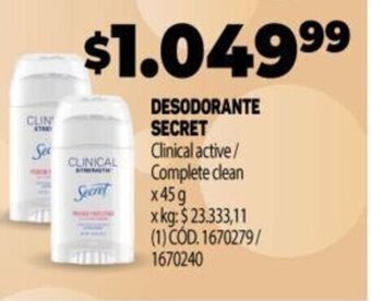 Makro Desodorante Secret oferta