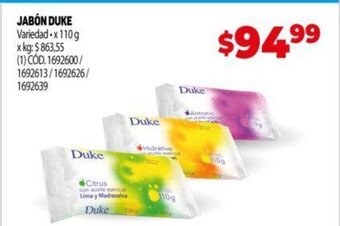 Makro Jabón Duke oferta