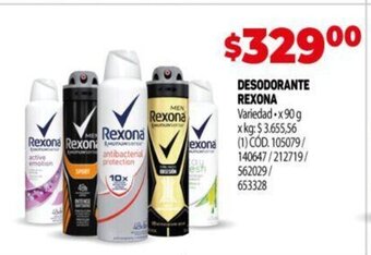 Makro Desodorante Rexona oferta