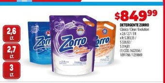 Makro Detergente Zorro oferta