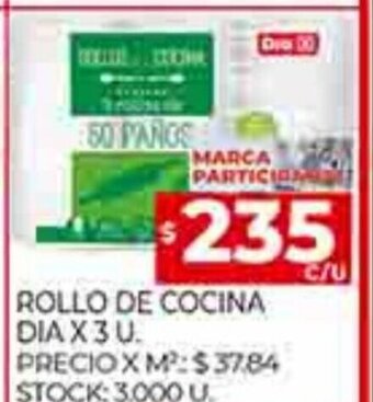 Supermercados DIA Rollo de Cocina Dia x 3u oferta