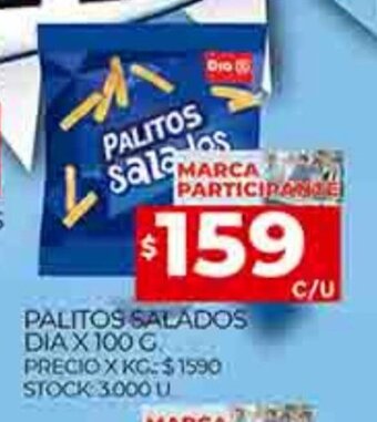 Supermercados DIA Palitos Salados Dia x 100g oferta