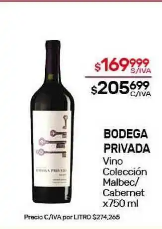 Nini Mayorista Bodega Privada Vino Colección Malbec/Cabernet x750ml oferta