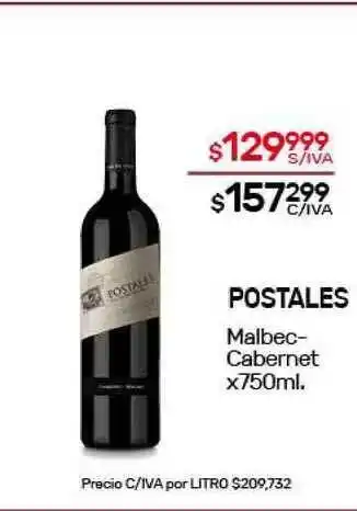 Nini Mayorista Postales Malbec/Cabernet x750ml oferta
