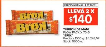 Carrefour Market Turrón de maní flow pack oferta