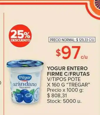 Carrefour Market Yogur entero firme c frutas v tipos pote oferta