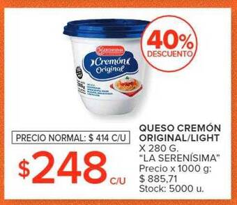 Carrefour Market Queso cremón original light oferta