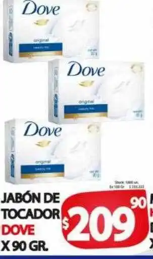 Supermercados Becerra Jabón de tocador dove oferta